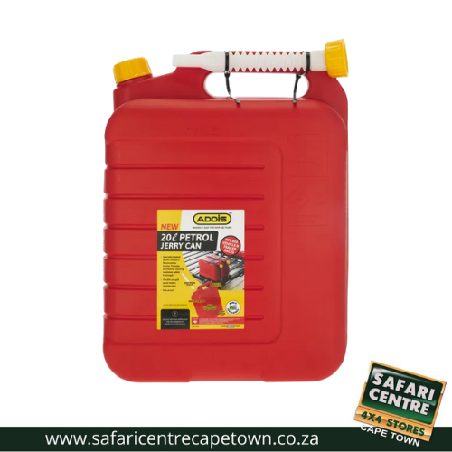 Addis 20L Plastic Red Fuel Jerry Can